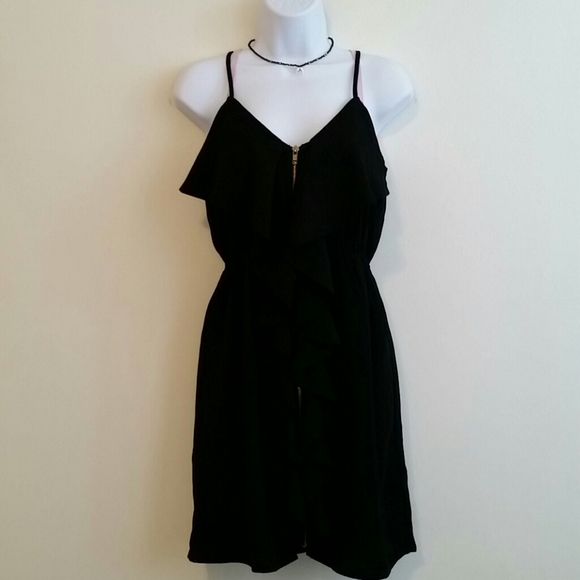Zipper Ruffle Dress - Picture 1 of 3